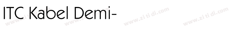 ITC Kabel Demi字体转换